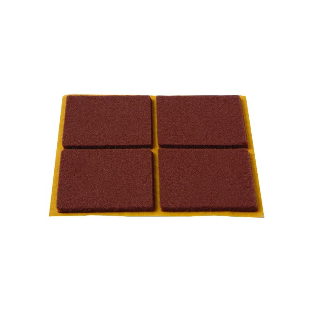 DESLIZADORES MARRON ADHESIVO 4 RECTANGULO 44x38MM