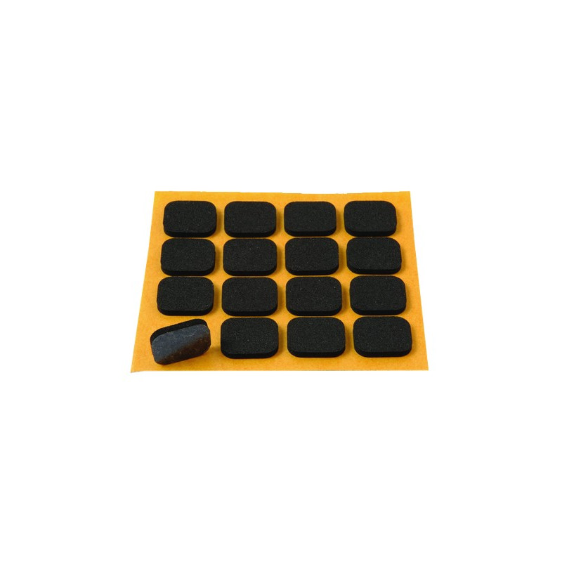 ANTIDESLIZANTE CAUCHO 16 RECTANGULOS 16x20MM NEGRO