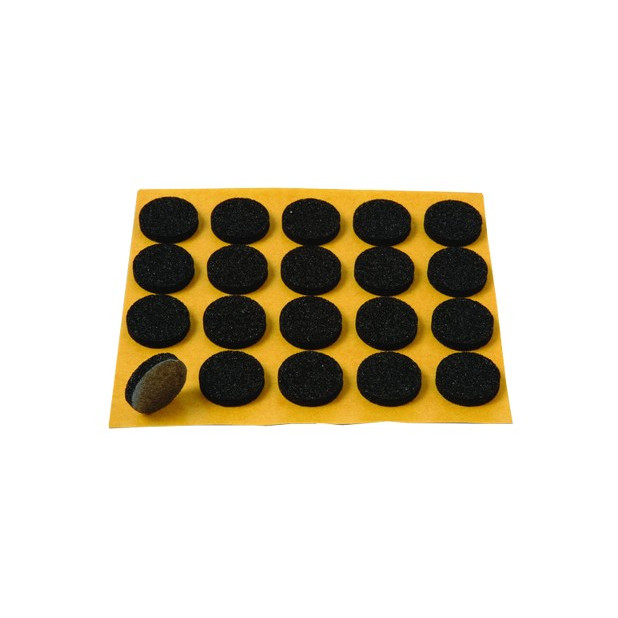 ANTIDESLIZANTE CAUCHO 20 DISCOS 16MM NEGRO