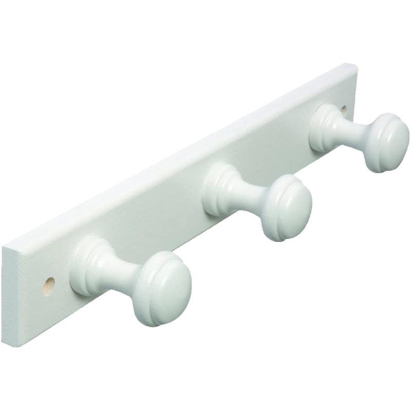 PERCHERO PINO 3 POMOS REDON. BLANCO