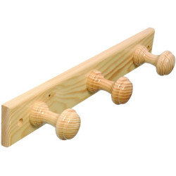 PERCHERO PINO 3 POMOS REDON. ROBLE