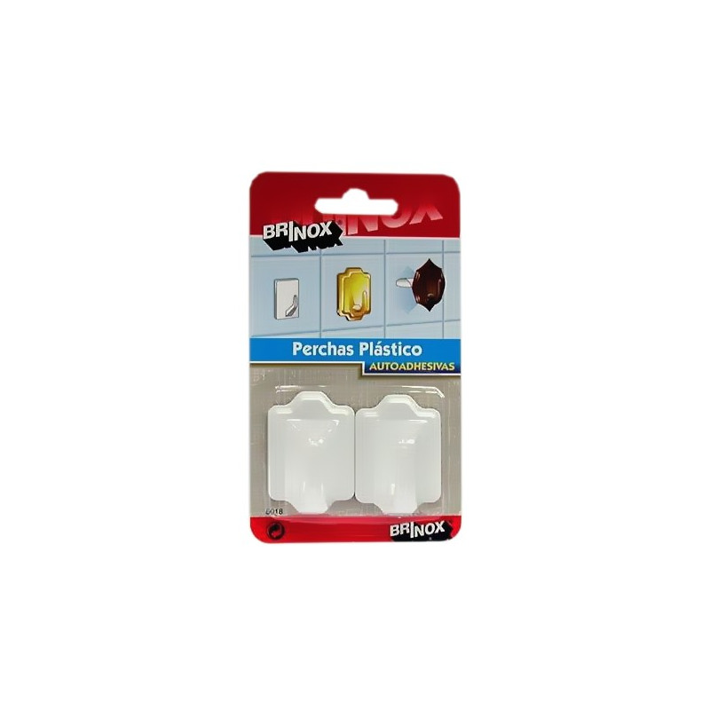 PERCHA MEDIANA PLASTICO BLANCO 2UND