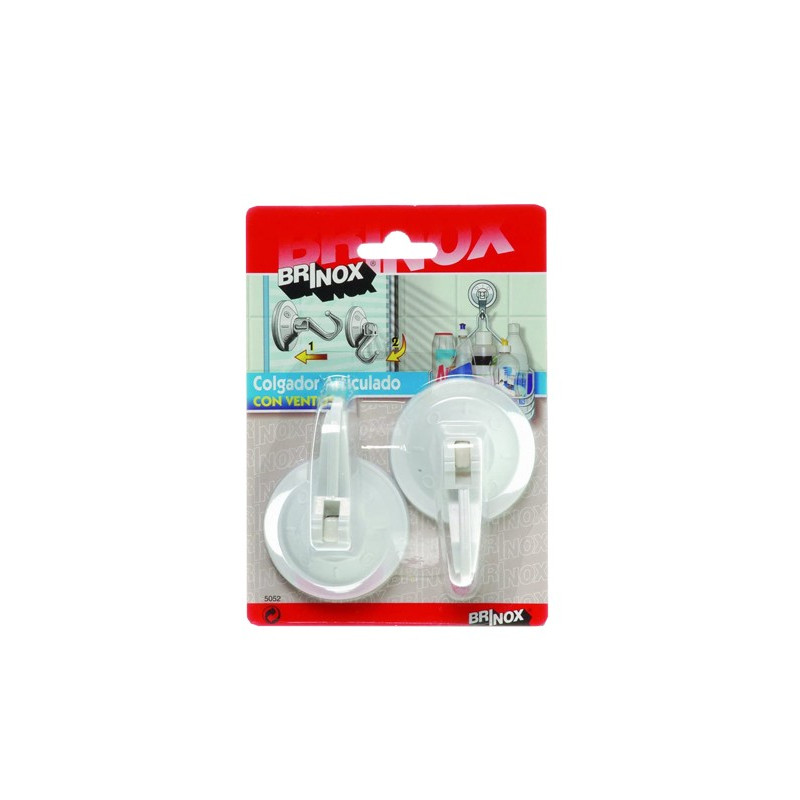 COLGADOR ARTI. CON VENTOSA 53mm BLANCO