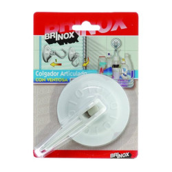 COLGADOR ARTI. CON VENTOSA 78mm BLANCO
