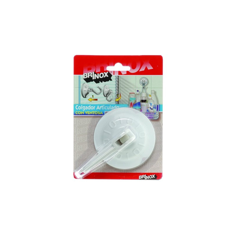COLGADOR ARTI. CON VENTOSA 78mm BLANCO