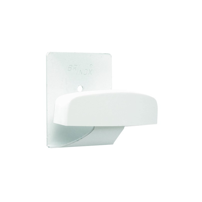 PERCHA GRANDE INOX ADHESIVA BLANCO 2UND