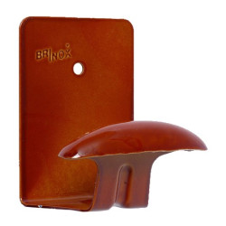 PERCHA ACERO ADHESIVA PORCELANA 2UND
