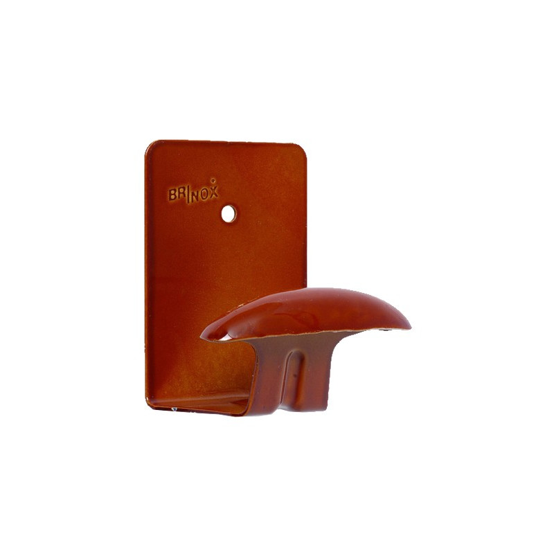 PERCHA ACERO ADHESIVA PORCELANA 2UND