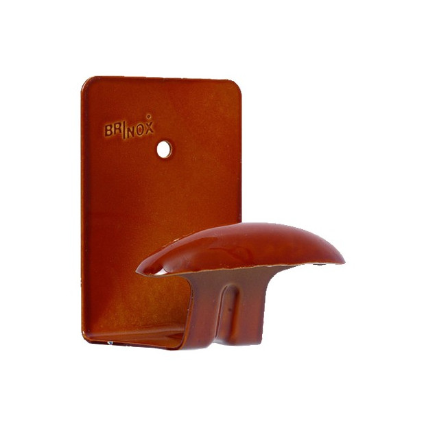 PERCHA ACERO ADHESIVA PORCELANA 2UND