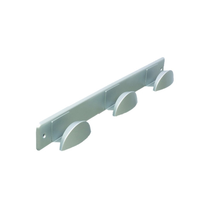 PERCHERO MEDIA LUNA 3 BRAZOS INOX CROMO MATE