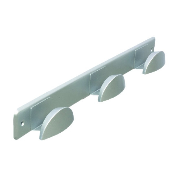 PERCHERO MEDIA LUNA 3 BRAZOS INOX CROMO MATE