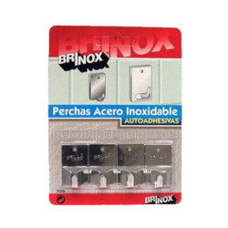 PERCHA INOX/PLASTICO VISILLO PEQUEÑA ADHE.BLANCO
