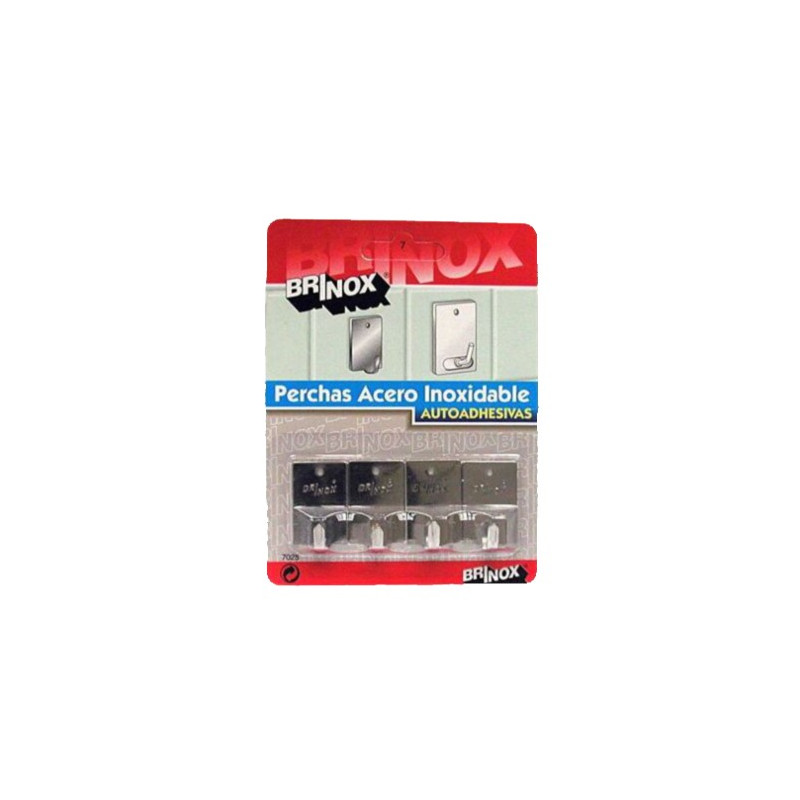 PERCHA INOX/PLASTICO VISILLO PEQUEÑA ADHE.BLANCO