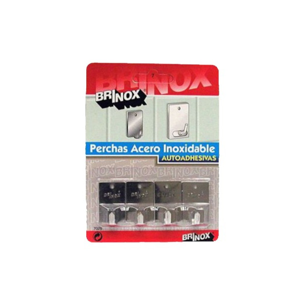 PERCHA INOX/PLASTICO VISILLO PEQUEÑA ADHE.BLANCO
