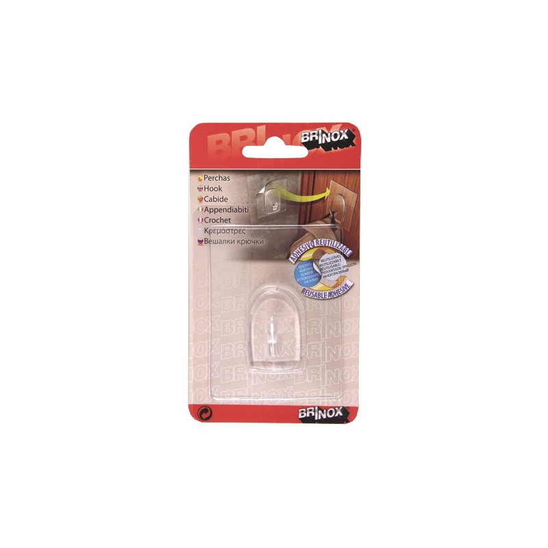 PERCHA REMOVIIBLE 80x62MM TRANSPARENTE
