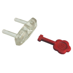 PROTECTOR ENCHUFE C/LLAVE EXTRACTORA TRANSP