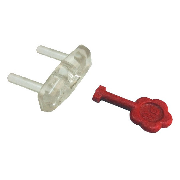 PROTECTOR ENCHUFE C/LLAVE EXTRACTORA TRANSP