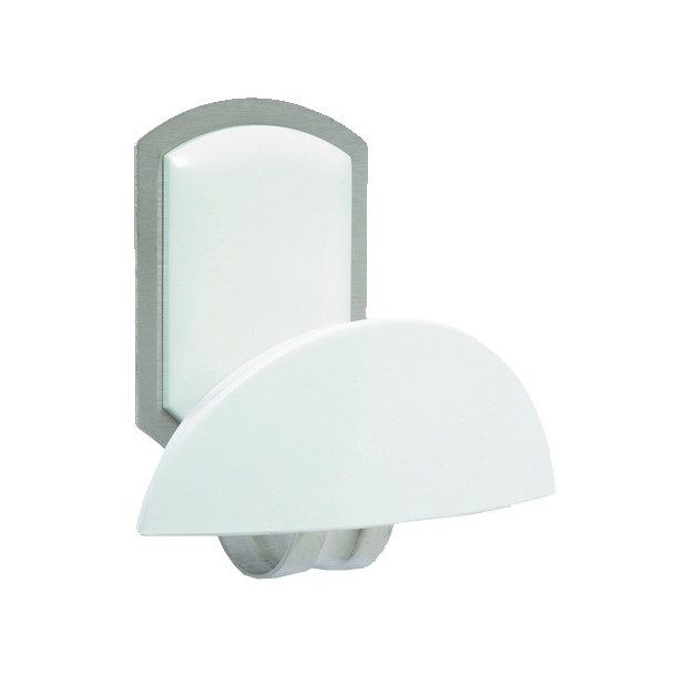 PERCHA MEDIA LUNA ADH C/TORNILLOS BLANCA