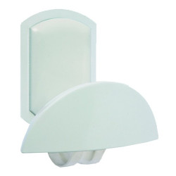 PERCHA MEDIA LUNA ADH C/TORNILLOS BLANCA