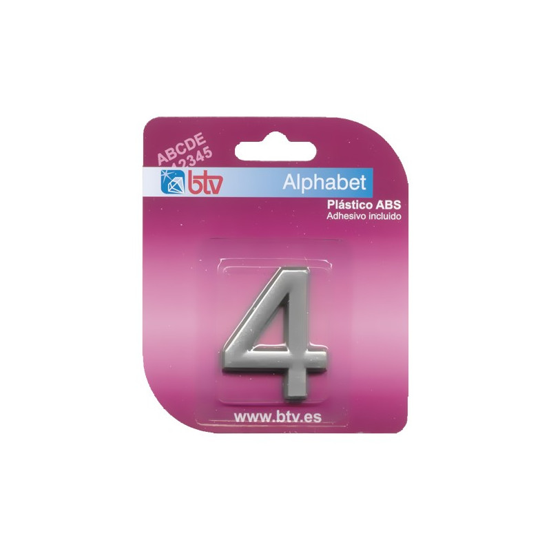 NUMERO 4 ABS PLATA