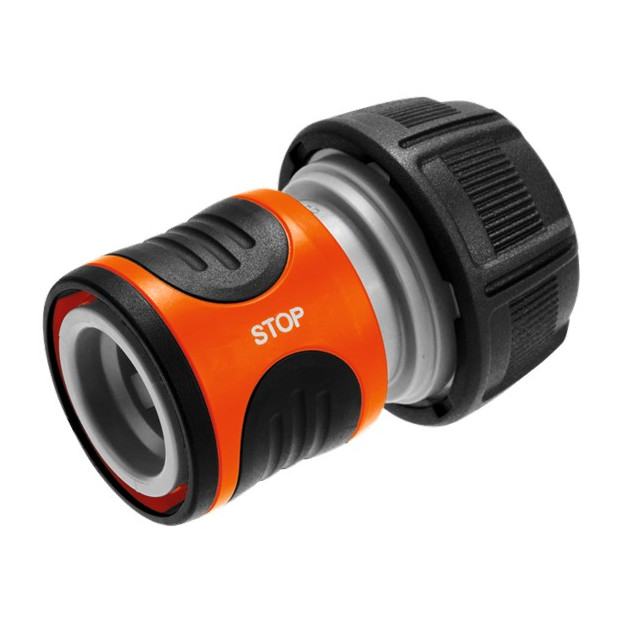 CONECTOR STOP MANGUERA INT.19mm BL