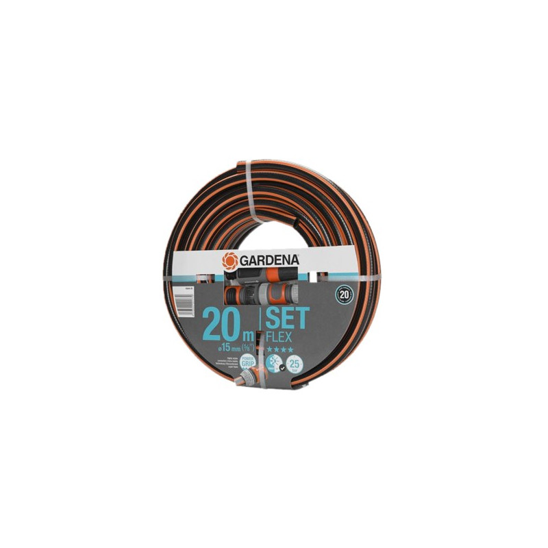 SET DE MANGUERA FLEX 15mm 20MTS LANZA +ACC (5/8")