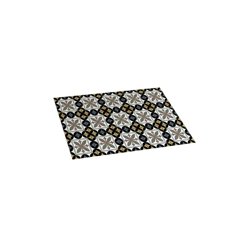 ALFOMBRA VIN.ESTAMP.CROMA HIDRA NEGRO 50x110cm