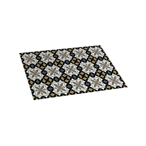 ALFOMBRA VIN.ESTAMP.CROMA HIDRA NEGRO 50x110cm