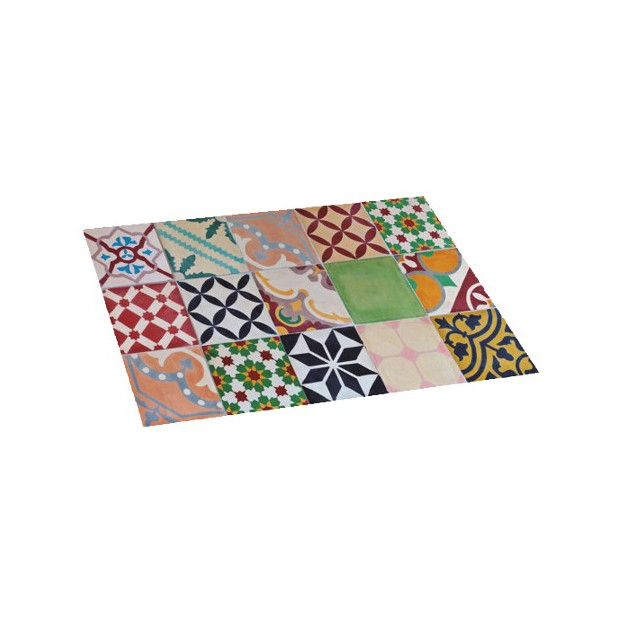 ALFOMBRA VINILICA ESTAMP.MOSAICO COLOR 45x75cm