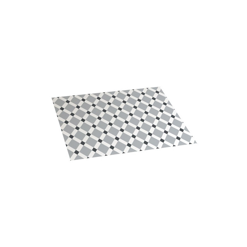 ALFOMBRA VIN.ESTAMP.CROMA GRES BCO/GRIS 45x75cm