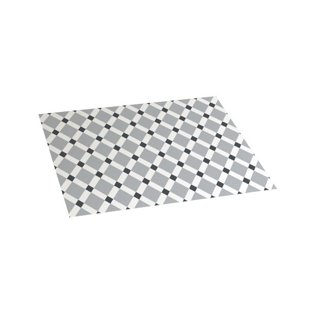 ALFOMBRA VIN.ESTAMP.CROMA GRES BCO/GRIS 45x75cm
