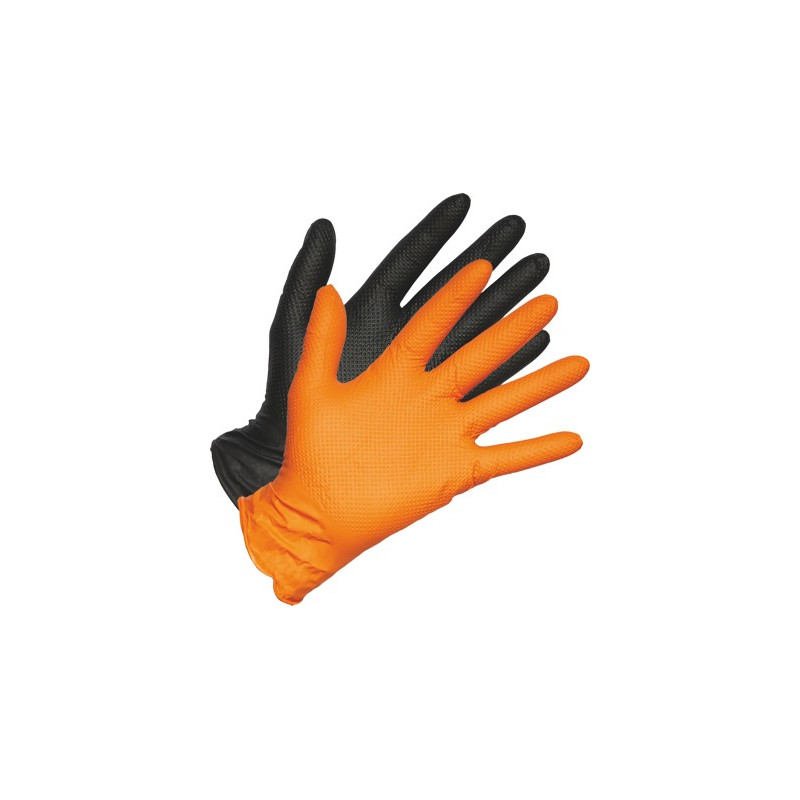 GUANTES DESECH.NITRILO DUNE NARANJA T-L (C.50UN)