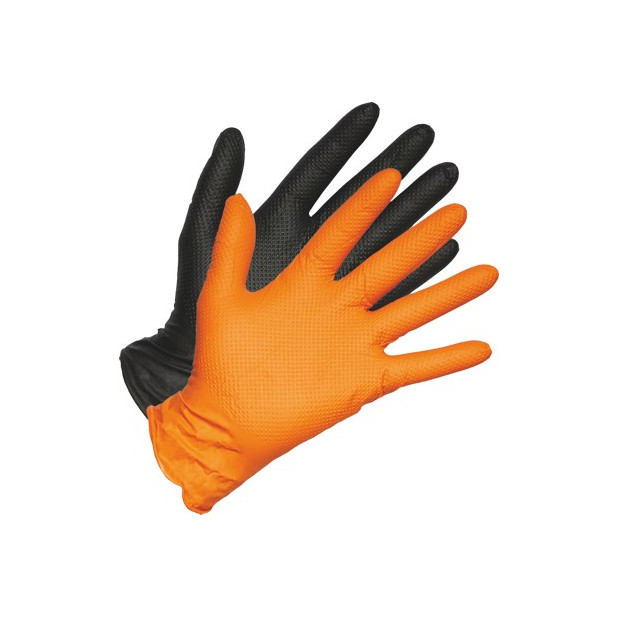 GUANTES DESECH.NITRILO DUNE NARANJA T-XL (C.50UN)