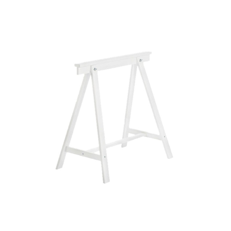 CABALLETE DECORATIVO PINO TEÑIDO BLANCO 75x70x45cm.