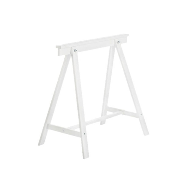 CABALLETE DECORATIVO PINO TEÑIDO BLANCO 75x70x45cm.