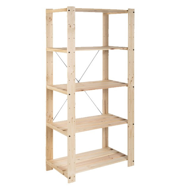 ESTANTERIA PINO MACIZO 5 BALDAS 76,7x174,2x43 cm