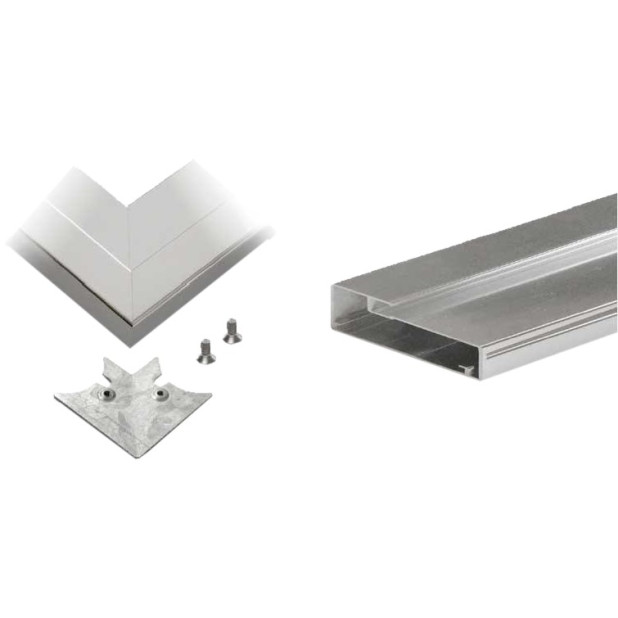PUERTA ALU.MECANIZADA 55MM 90x35 INOX C/CRISTAL