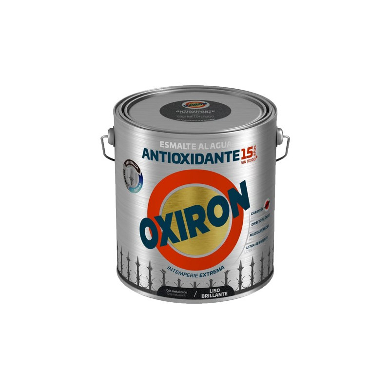 OXIRON AL AGUA LISO BRILLANTE GRIS METAL 2,5LTS