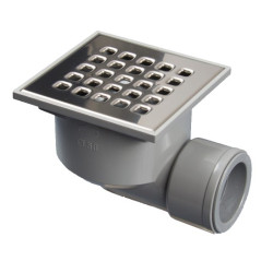 SUMIDERO SIF. HORIZONTAL 10x10 (50/40) TAPA METAL