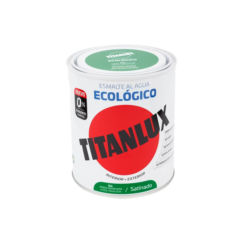 TITANLUX ESMALTE AL AGUA SATINADO VERDE PRIMAVERA 750ML