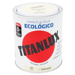 TITANLUX ESMALTE AL AGUA SATINADO MARFIL 750ML