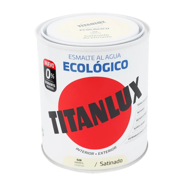 TITANLUX ESMALTE AL AGUA SATINADO MARFIL 750ML