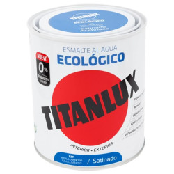 TITANLUX ESMALTE AL AGUA SATINADO AZUL LUMINOSO 750ML