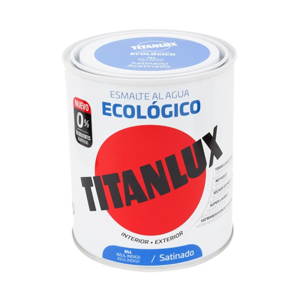 TITANLUX ESMALTE AL AGUA SATINADO AZUL INDIGO 750ML