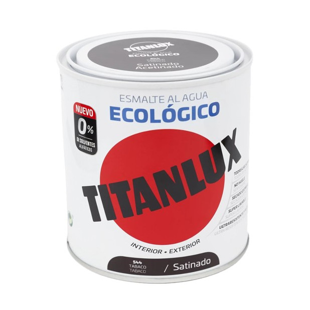 TITANLUX ESMALTE AL AGUA SATINADO TABACO 250ML