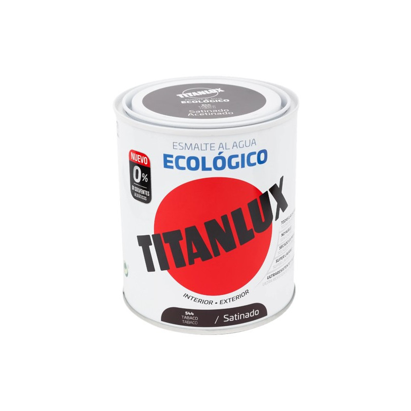 TITANLUX ESMALTE AL AGUA SATINADO TABACO 750ML