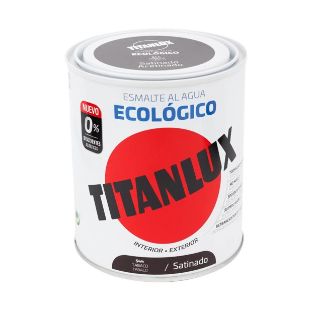 TITANLUX ESMALTE AL AGUA SATINADO TABACO 750ML