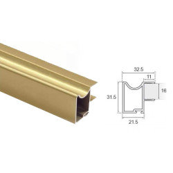 PERFIL TIRADOR 16mm. 2,60MTS.ORO