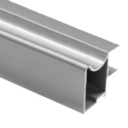 PERFIL TIRADOR 16mm. 2,60MTS.PLATA MATE