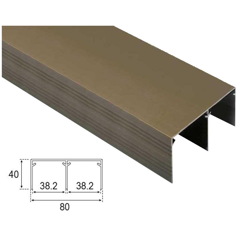GUIA SUPERIOR 40mm. 3MTS.PINO